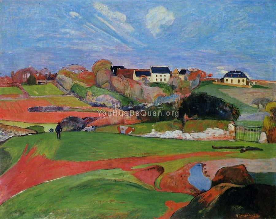 Fields at le Pouldu - 保罗·高更